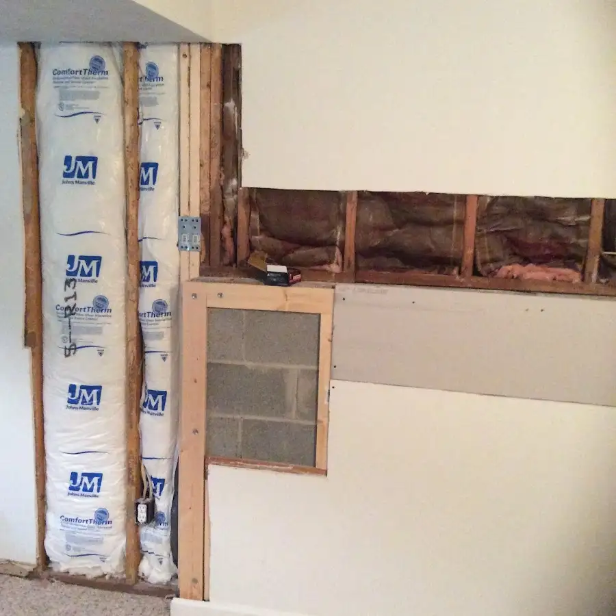 Wall insulation replacement during Structural Drying in West View